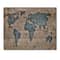 Designart - Ancient Map of The World I - Rustic Print on Natural Pine Wood